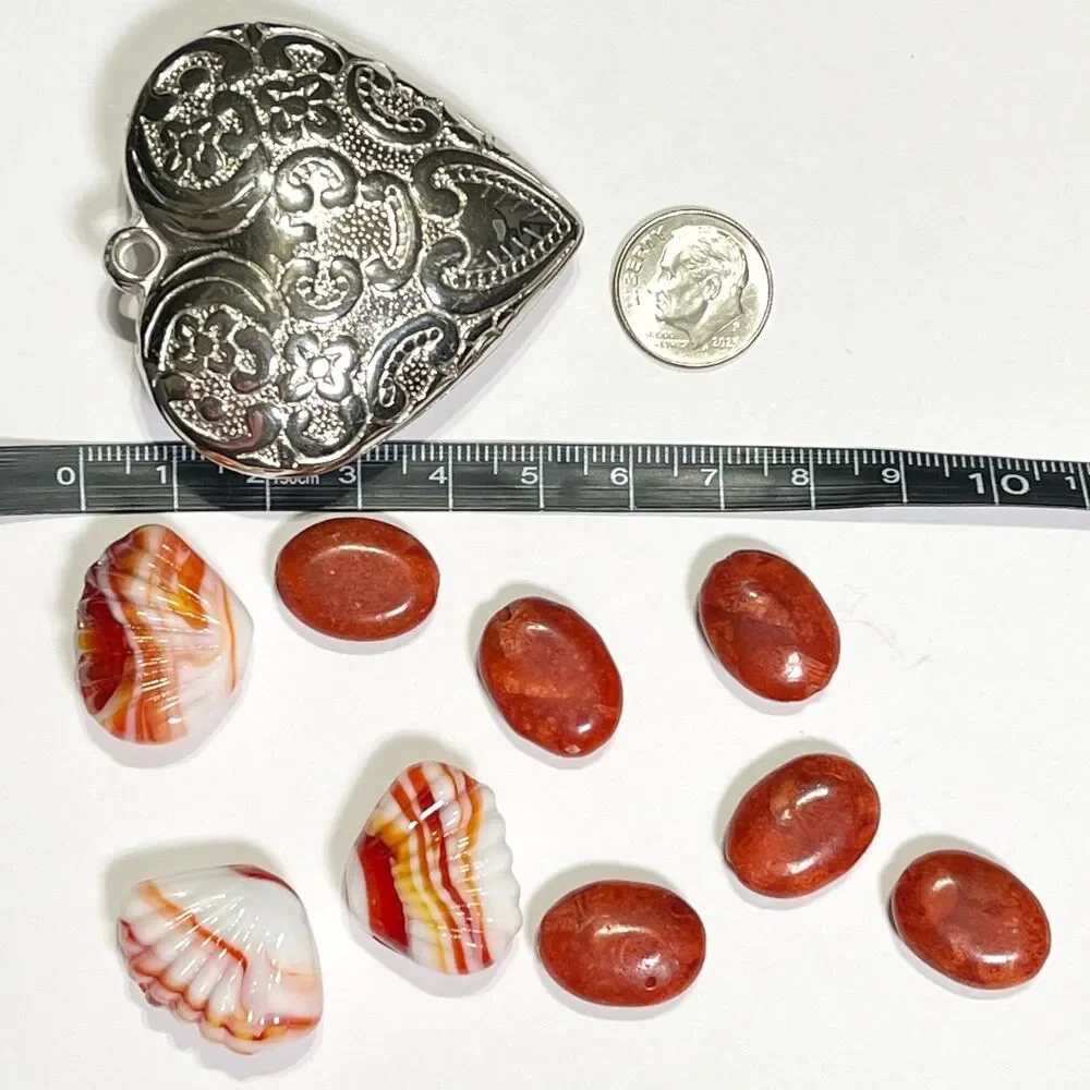 VTG - Now Lot Colorful Beads Glass Metal Stone Eclectic Variety Jewelry Making